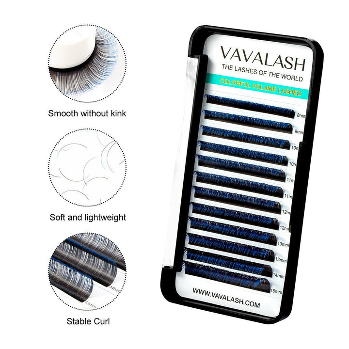 Ombre Colored Lash Individual Premium Eyelash Extensions 0.07mm SC - VAVALASH