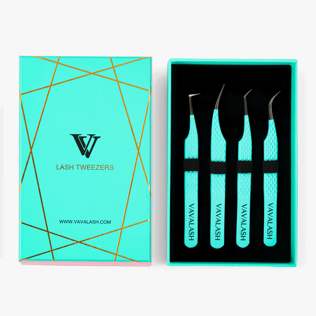 Blue Lash Tweezers Kit for Eyelash Extensions | VAVALASH
