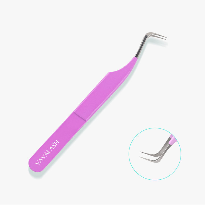 Curved Volume Fiber Tips Narrow Tweezers For Eyelash Extensions SC
