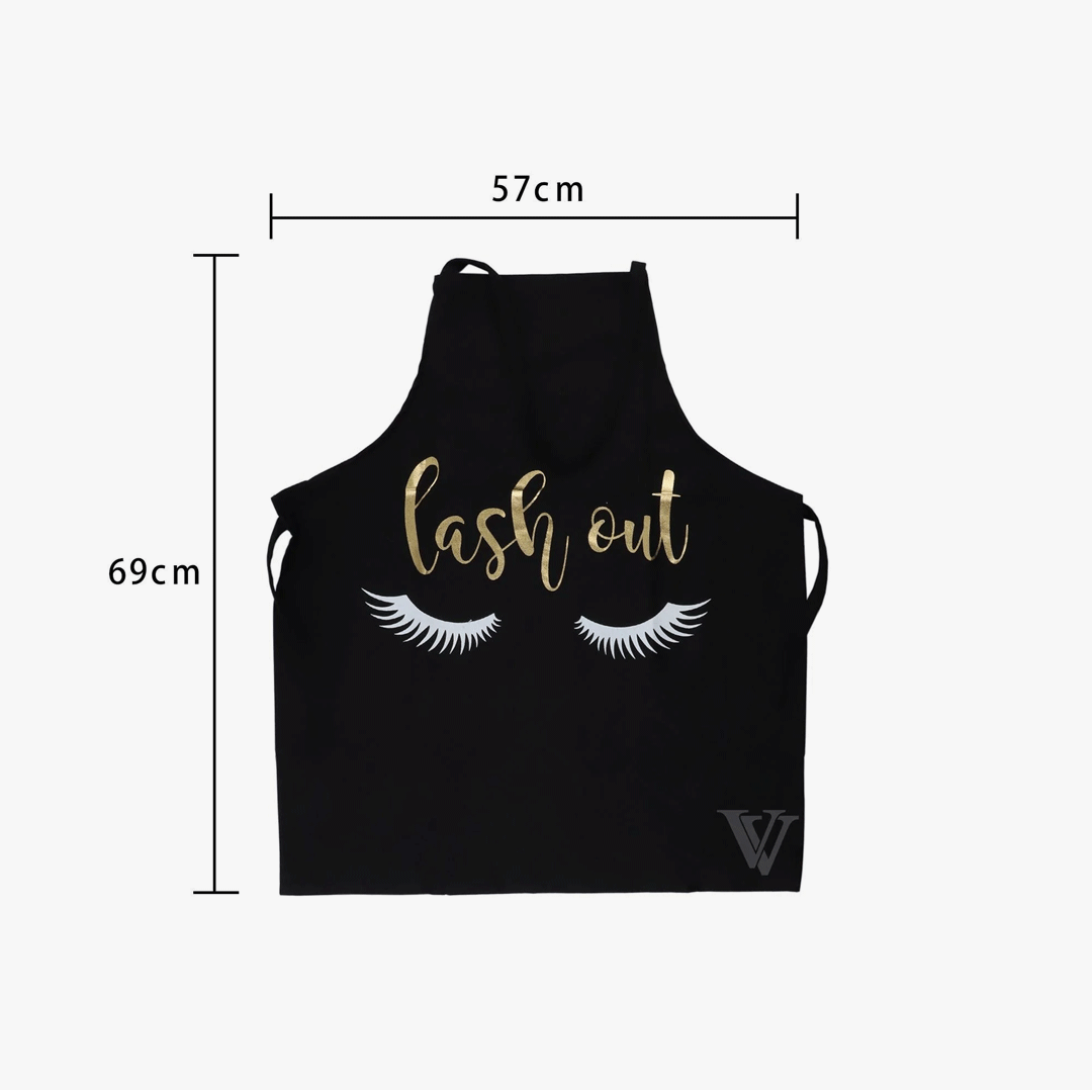 Embroidered Black Lash Out Apron