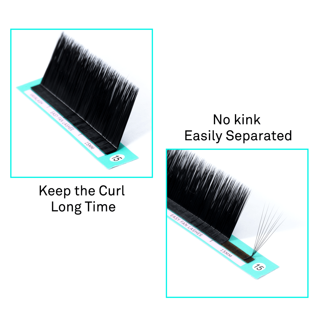 Volume Easy Fan Lash Extensions 0.07mm L Curl