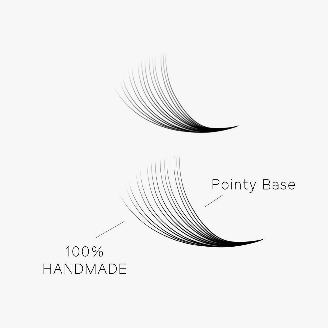 14D Handmade Premade Loose Fans With Pointy Base /500 Fans-3