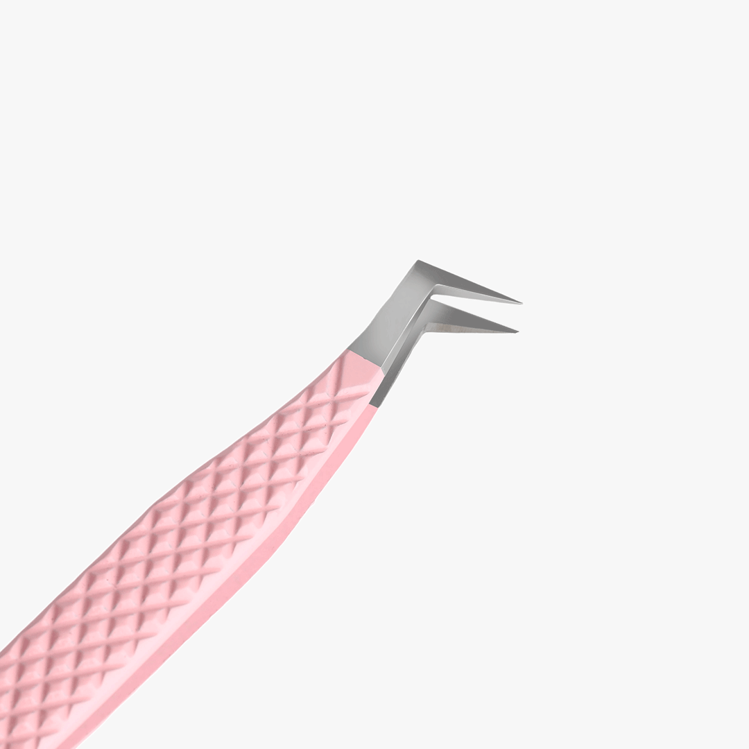 VL-04 Peach Coated Heart-shaped Volume Boot Tweezers for Eyelash Extension SC