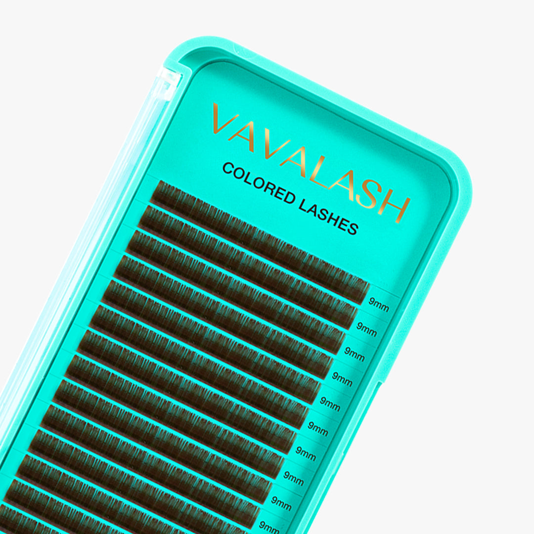 Premium Dark Brown Single Length Volume Lash Extensions