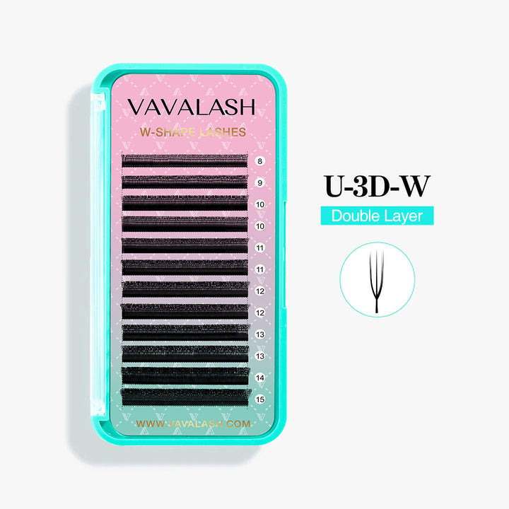 U-Shape Double Layer 3D W Lashes