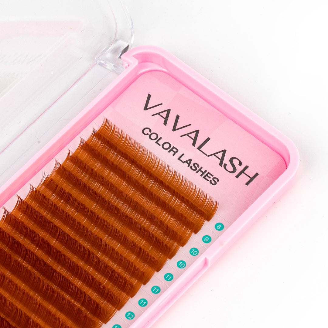 Premium Brown Colored Volume Eyelash Extensions 0.07mm