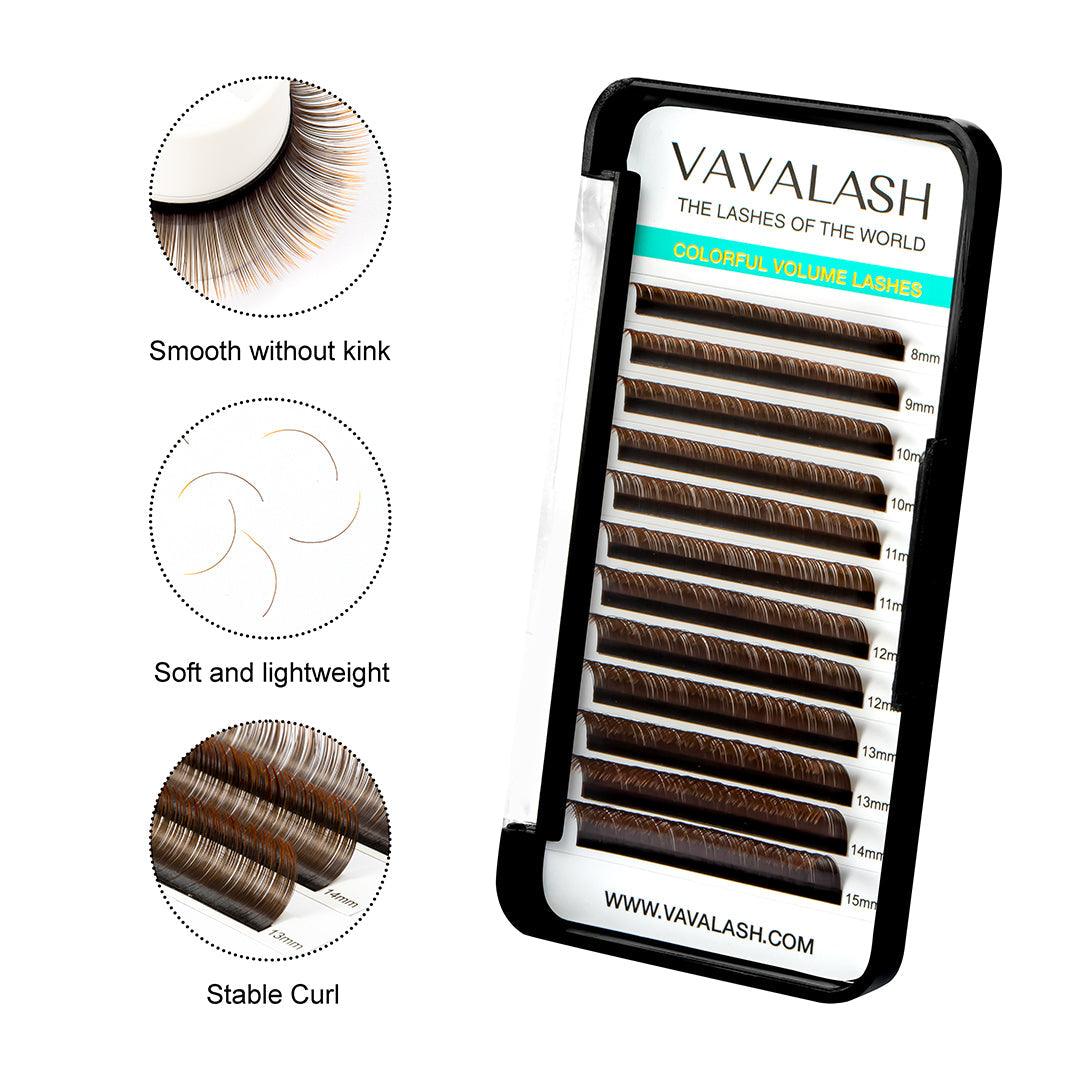 Ombre Colored Lash Individual Premium Eyelash Extensions 0.07mm SC - VAVALASH
