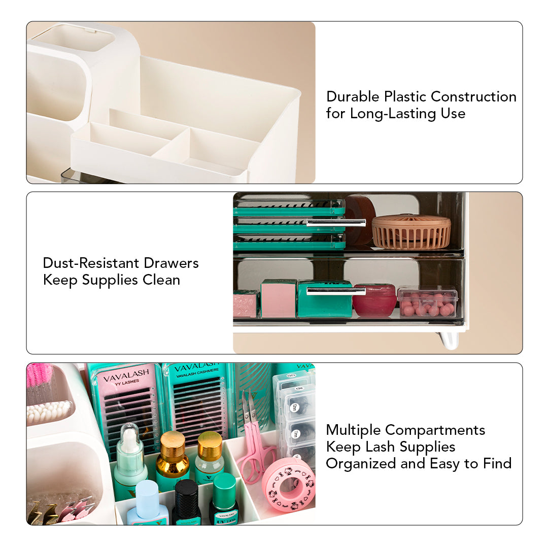 Multi-Functional Storage Box for Eyelash Extensions