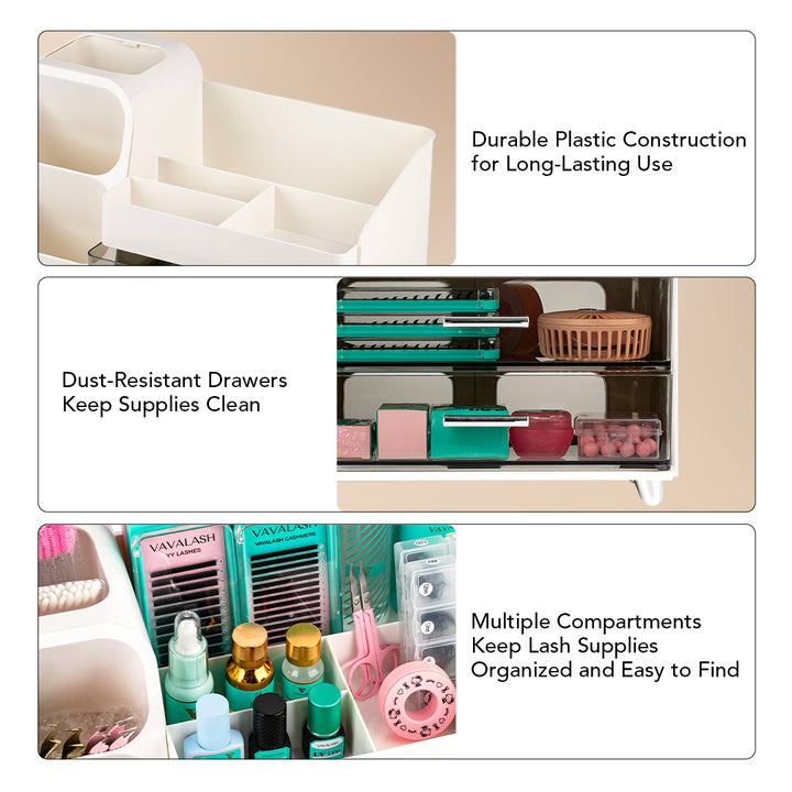 Multi-Functional Storage Box for Eyelash Extensions