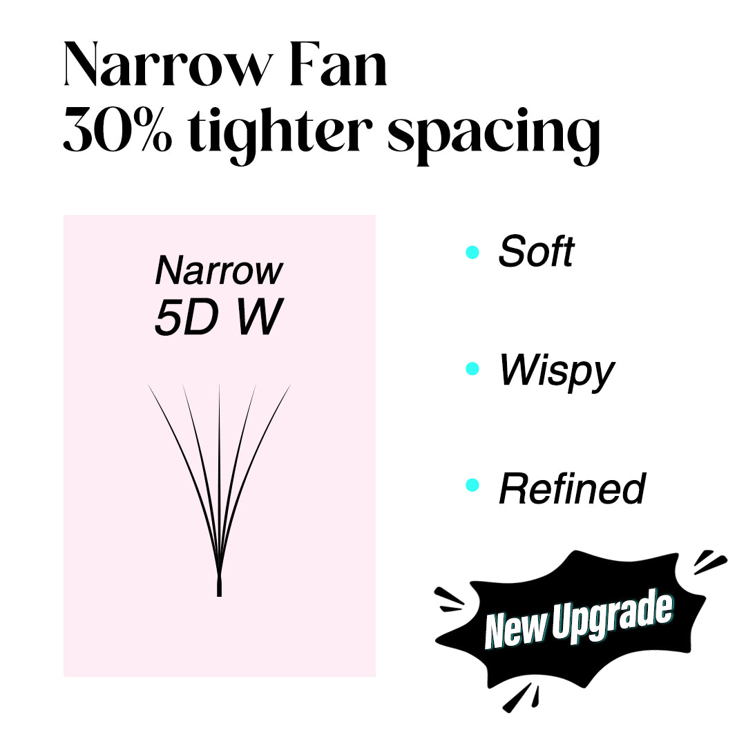 Narrow 5D V-Shape W Volume Lashes 0.07MM