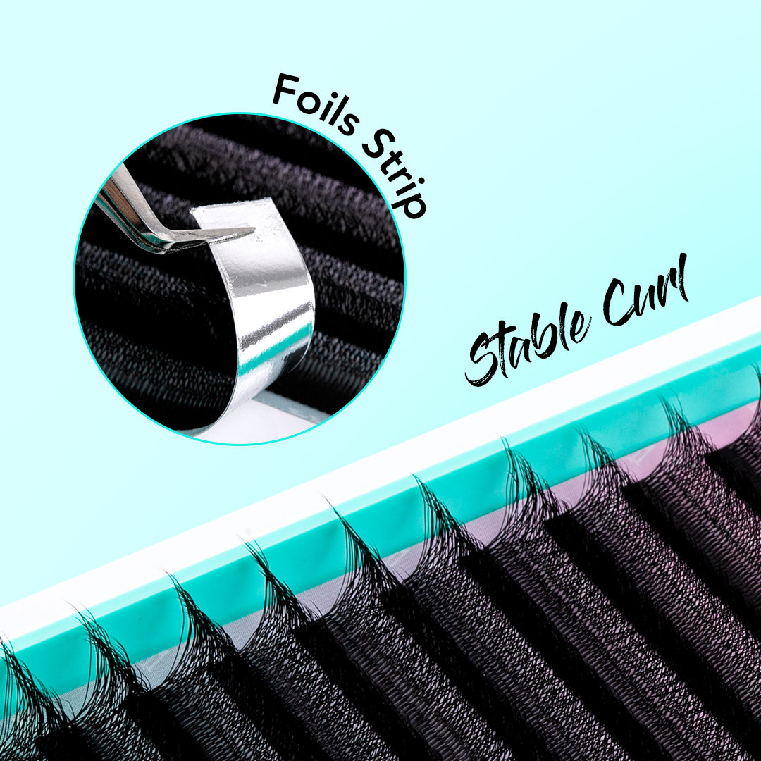 W-Shape 3D Vorgefertigt Volume Lüfterwimpernverlängerungen