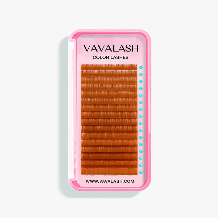 Premium Brown Colored Volume Eyelash Extensions 0.07mm