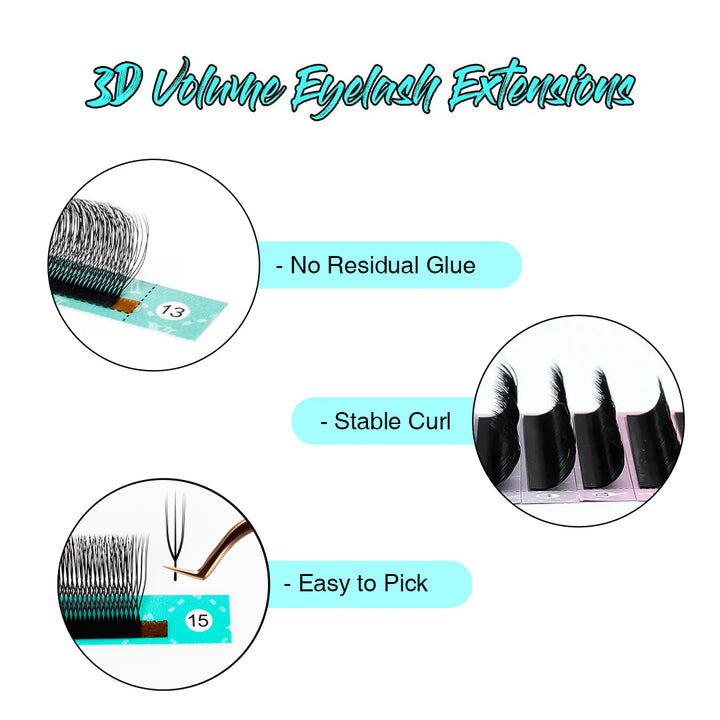 U-Shape Double Layer 3D W Lashes
