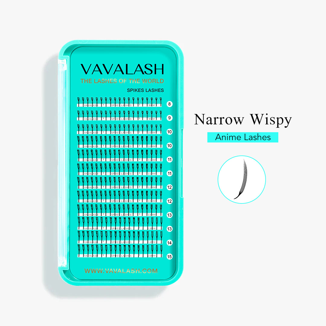 Thought Lash 英語 4枚セット Narrow Wispy Anime Lashes 0.07mm
