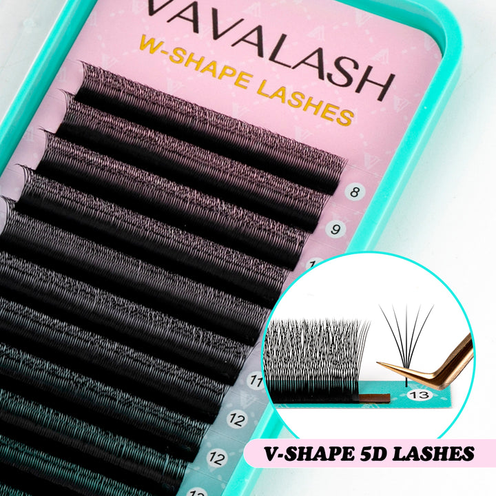 Narrow 5D V-Shape W Volume Lashes 0.07MM