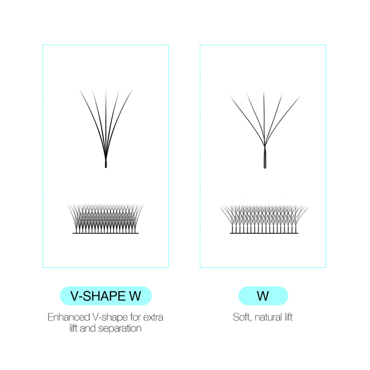 Narrow 5D V-Shape W Volume Lashes 0.07MM