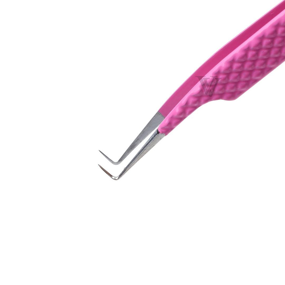 90 Degree VP-11 Diamond Dust Pink Mega Volume Tweezers SC - VAVALASH