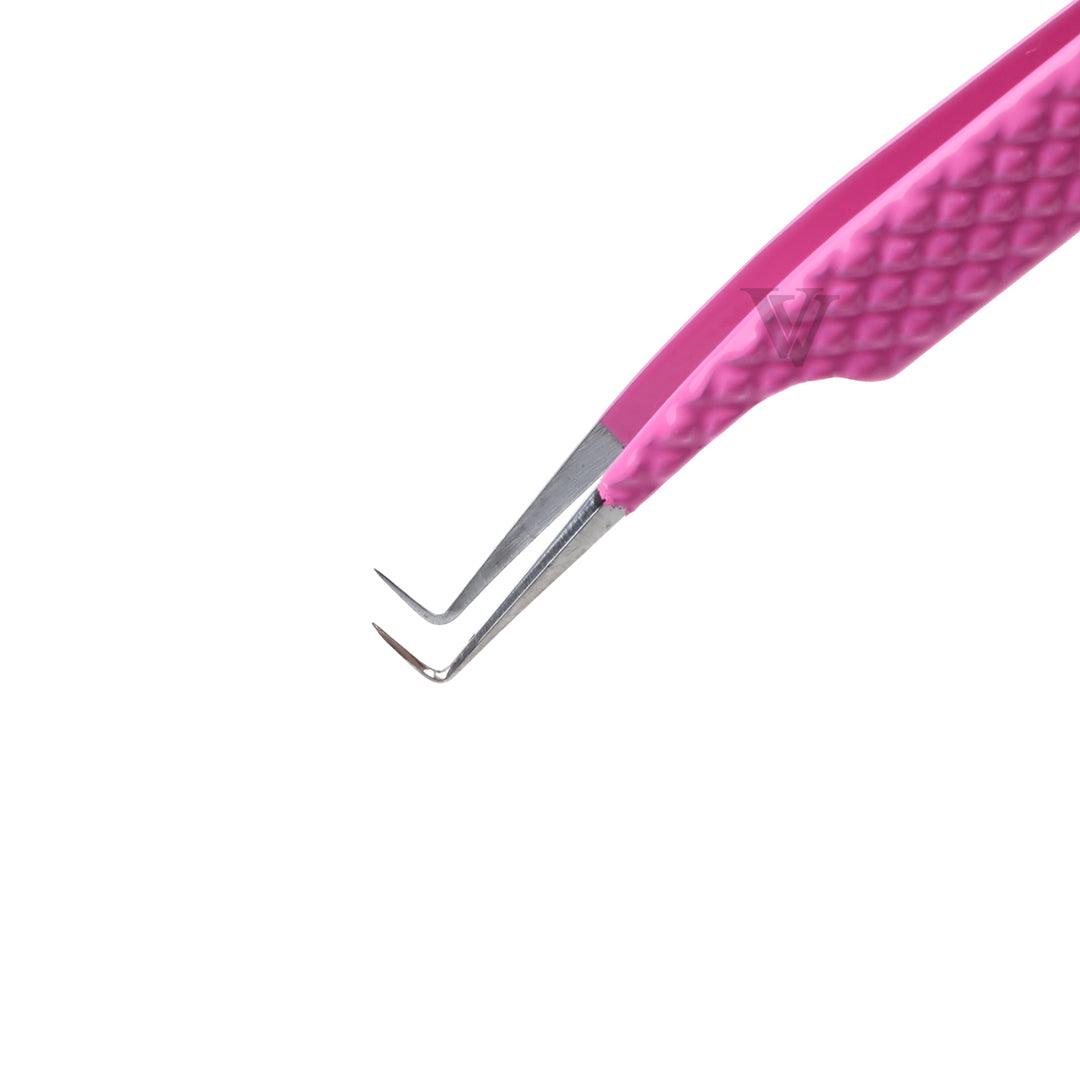 90 Degree VP-11 Diamond Dust Pink Mega Volume Tweezers SC - VAVALASH
