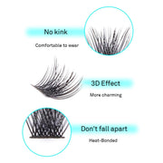 Individual Cluster Lashes 72 PCS 8-16 Mixed Length Style 003