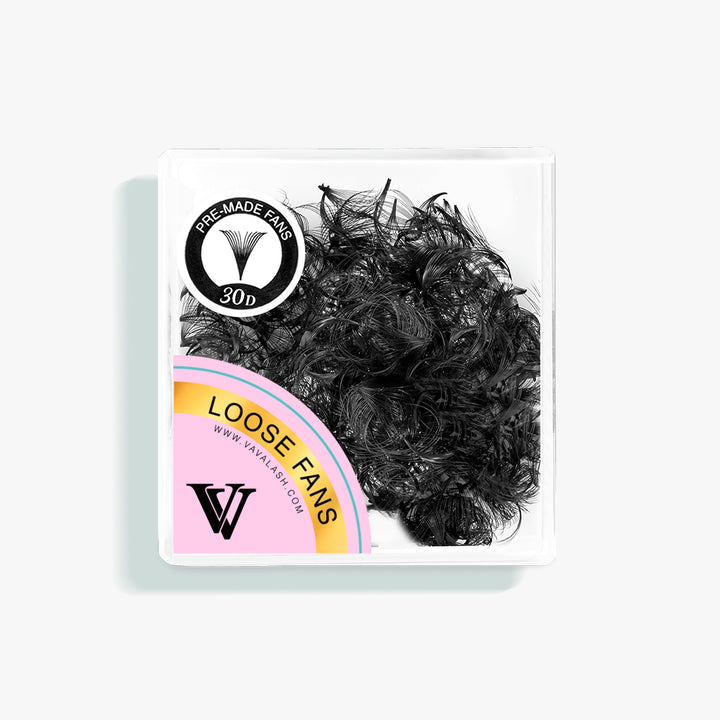 30D Handmade Premade Loose Fans With Pointy Base /500 Fans SC