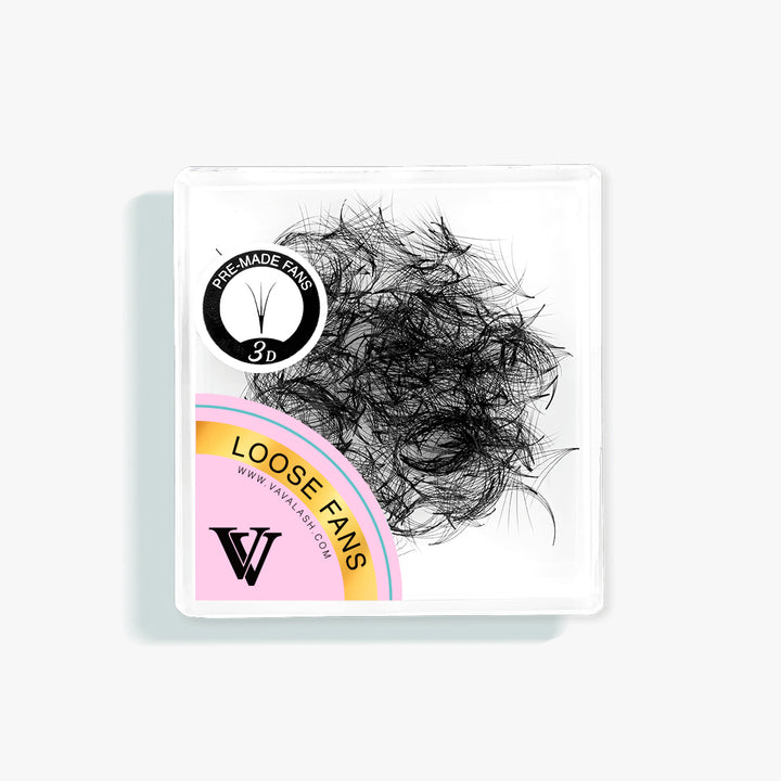 3D handgefertigte vorgefertigte lose Fans mit spitzem Basis /500 Fans