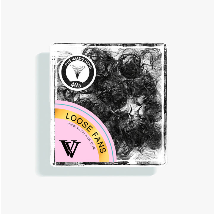 40D Handmade Premade Loose Fans With Pointy Base /500 Fans SC