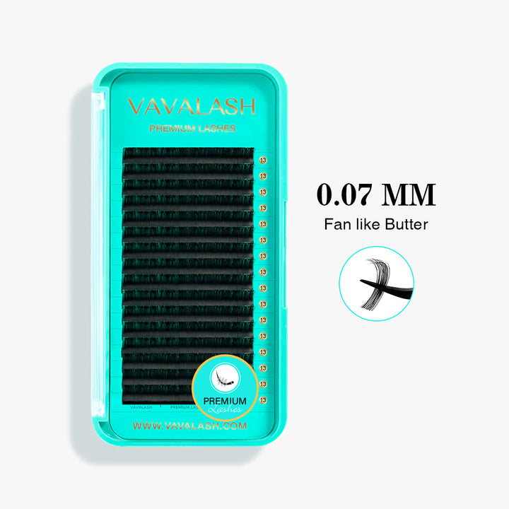 Extensiones de pestañas individuales de Mega Volume Premium 0.07 mm