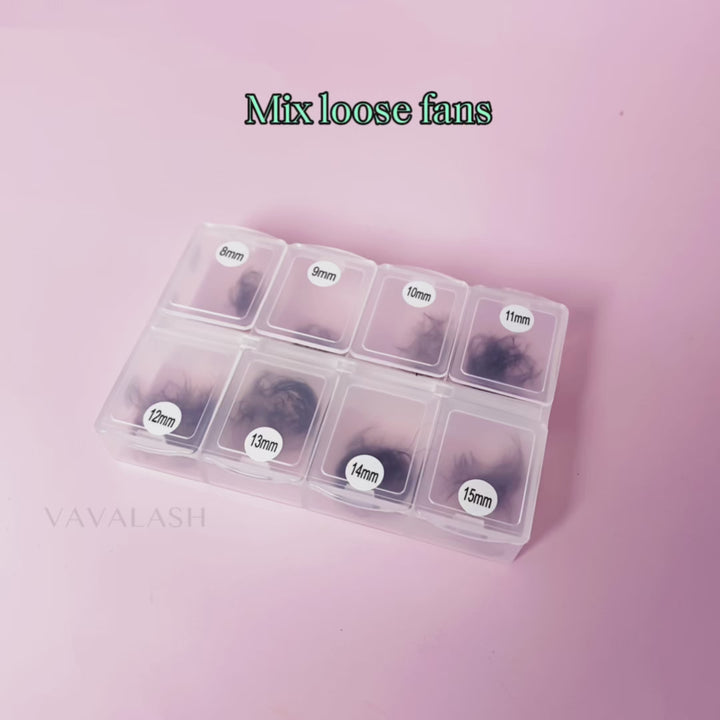 Handmade Premade Loose Fans 8-15MM Mixed Length (600 Fans)