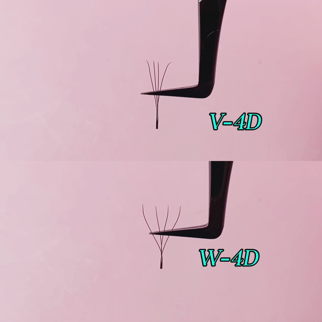 Narrow 4D V-Shape W Volume Lashes 0.07MM