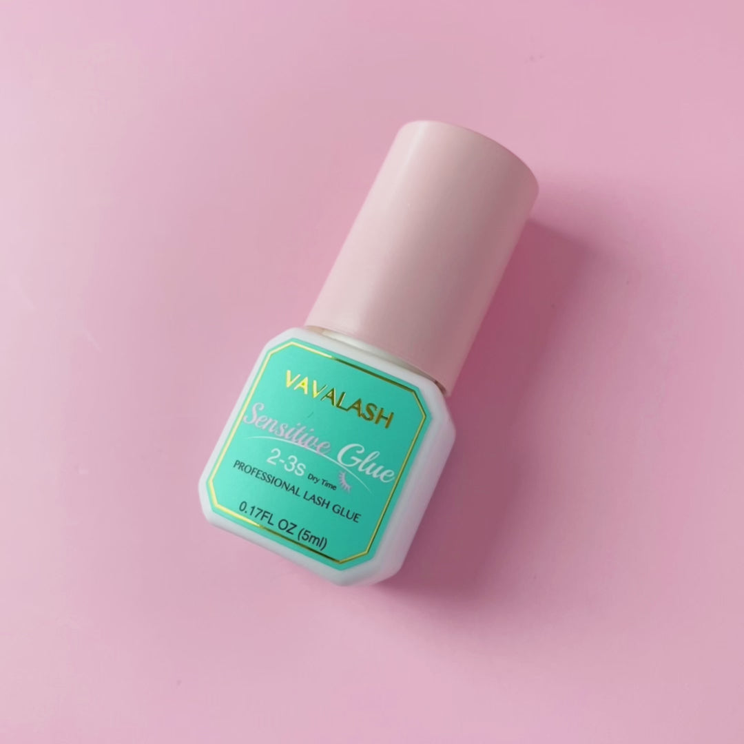 Sensitive lash extension glue for sensitive eyes, low fume and low irritation adhesive, safe for clients