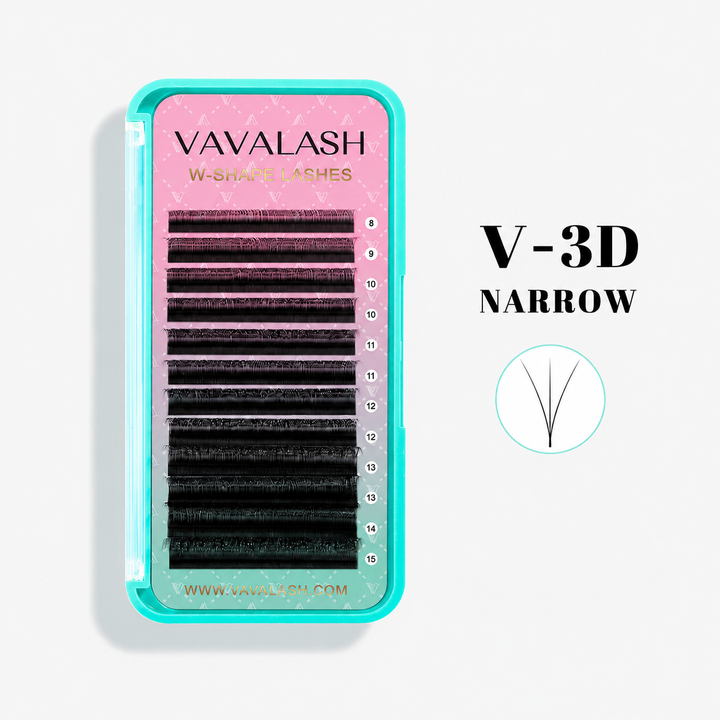 Narrow 3D V-Shape W Volume Lashes 0.07MM