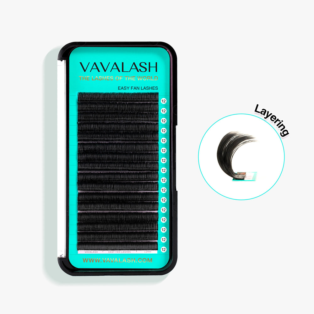 volume easy fan lash extensions、 easy fan technology、time-saving lash fans