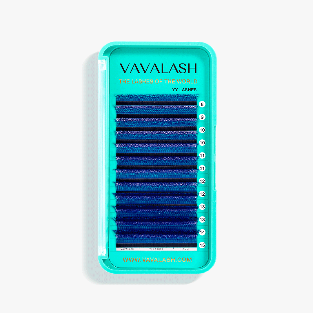 Colored YY Lash Extensions Volume Premade Fan-Blue