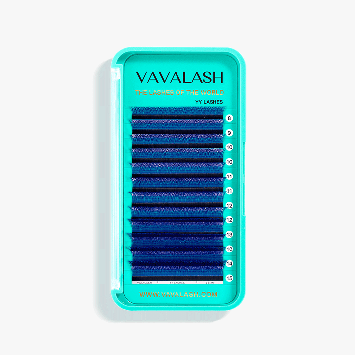 Colored YY Lash Extensions Volume Premade Fan-Blue