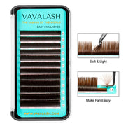 Colored Lashes Easy Fan Volume Lash Extensions  0.07mm 8-15 Mixed Length