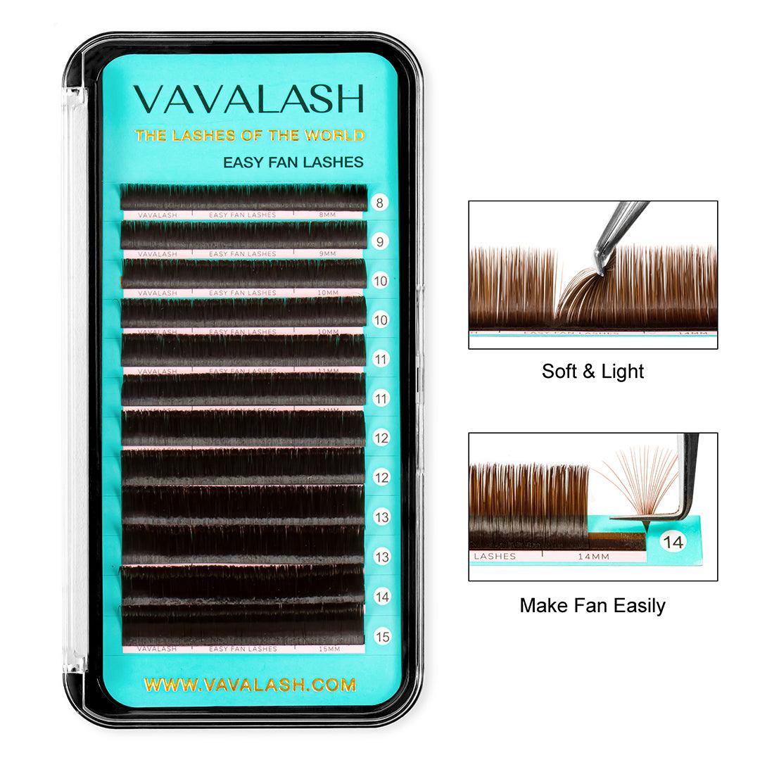 Colored Lashes Easy Fan Volume Lash Extensions  0.07mm 8-15 Mixed Length