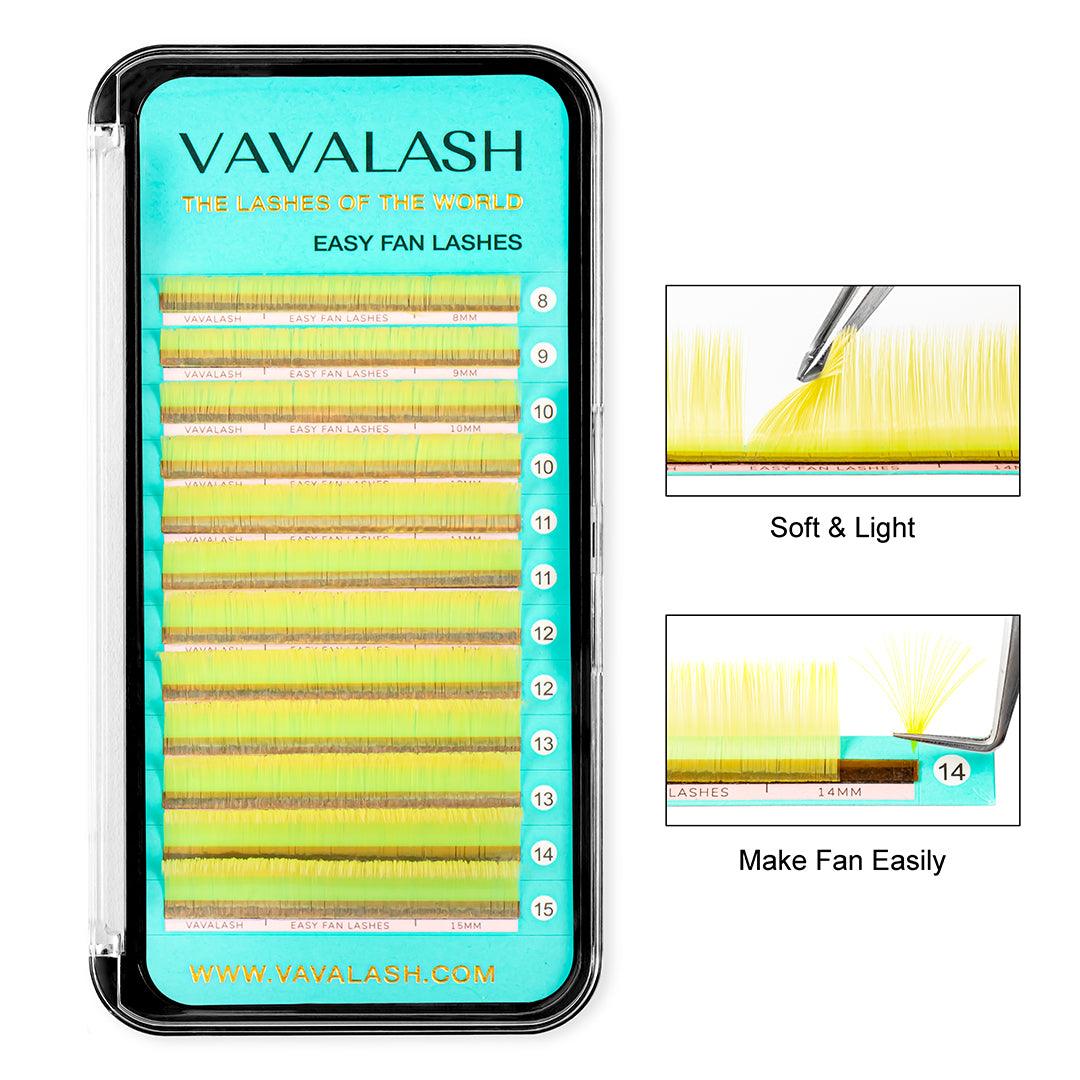 Colored Lashes Easy Fan Volume Lash Extensions  0.07mm 8-15 Mixed Length