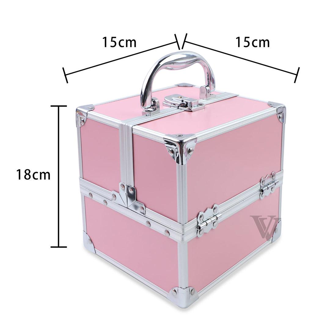 Deluxe Aluminum Alloy Small Pink Eyelash Kit Case