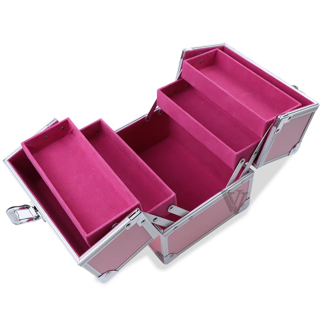 Deluxe Aluminum Alloy Small Pink Eyelash Kit Case