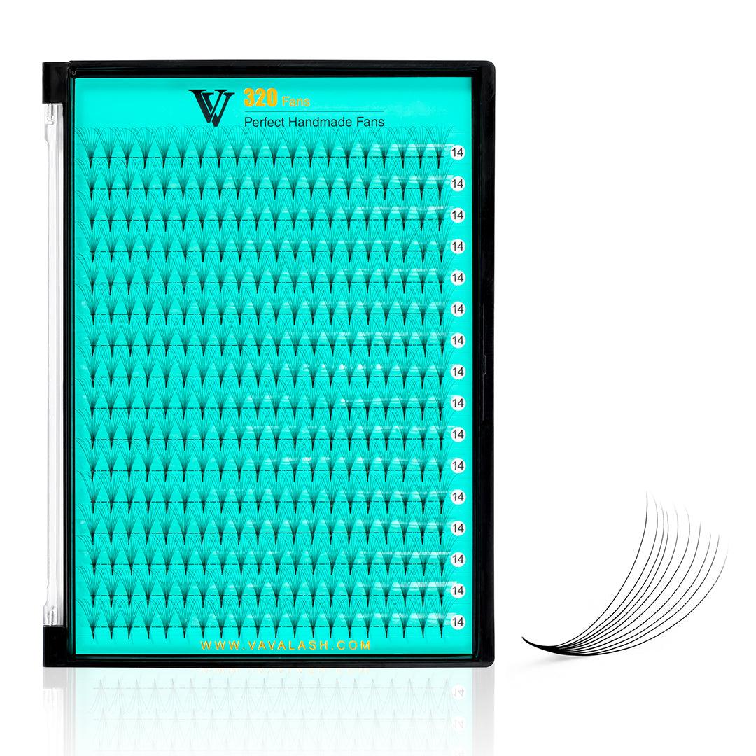 9D Large Tray Pointy Base Premade Volume Fans 320 Fans 16 Lines