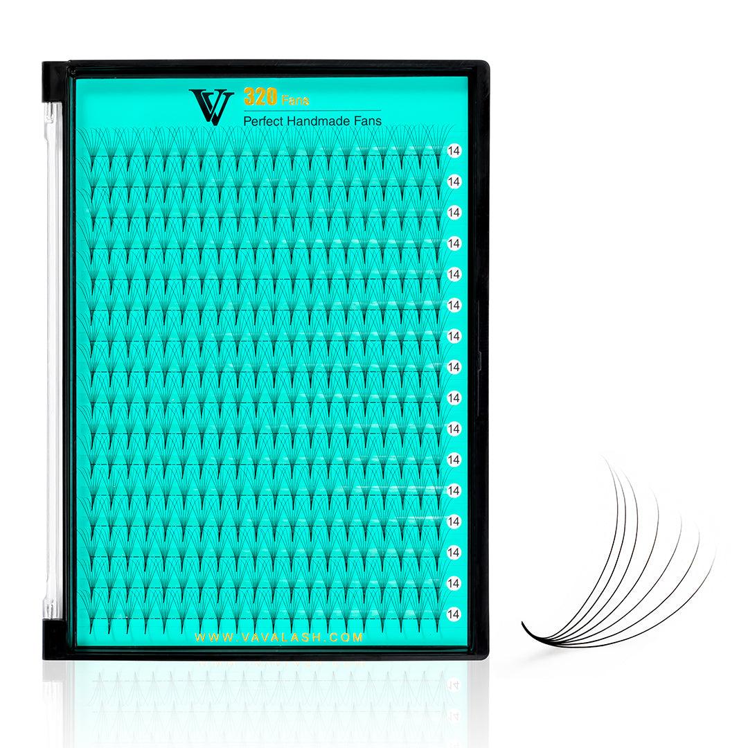 7D Large Tray Pointy Base Premade Volume Fans 320 Fans 16 Lines