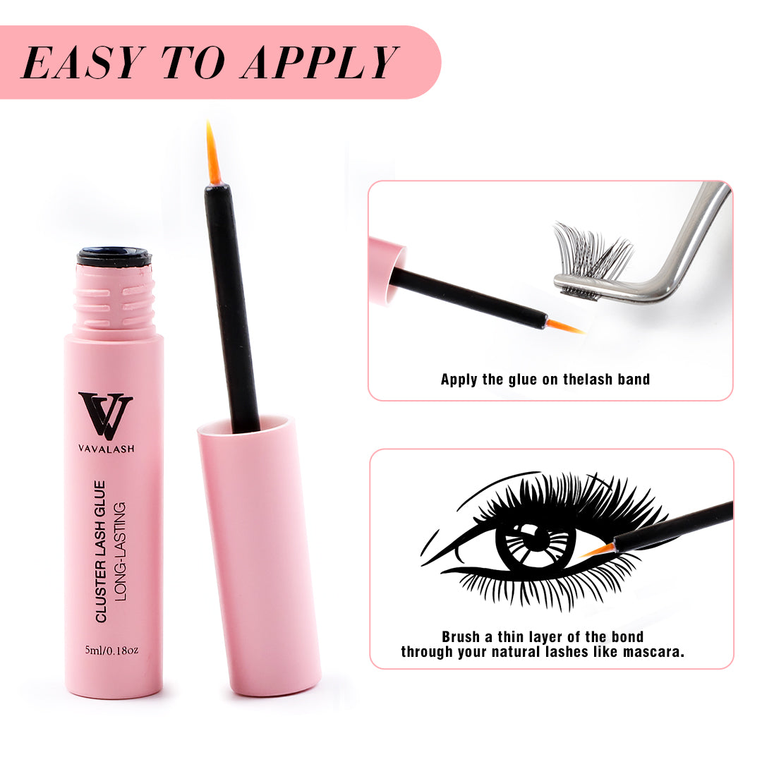 White Color Plume Individual Lash Glue For Cluster Lashes