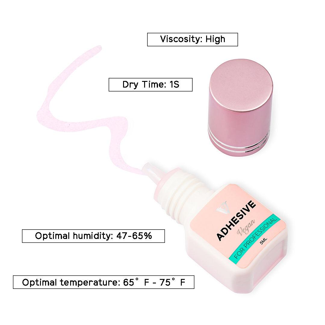 Pink Color Vegan Lash Extension Adhesive 5ml