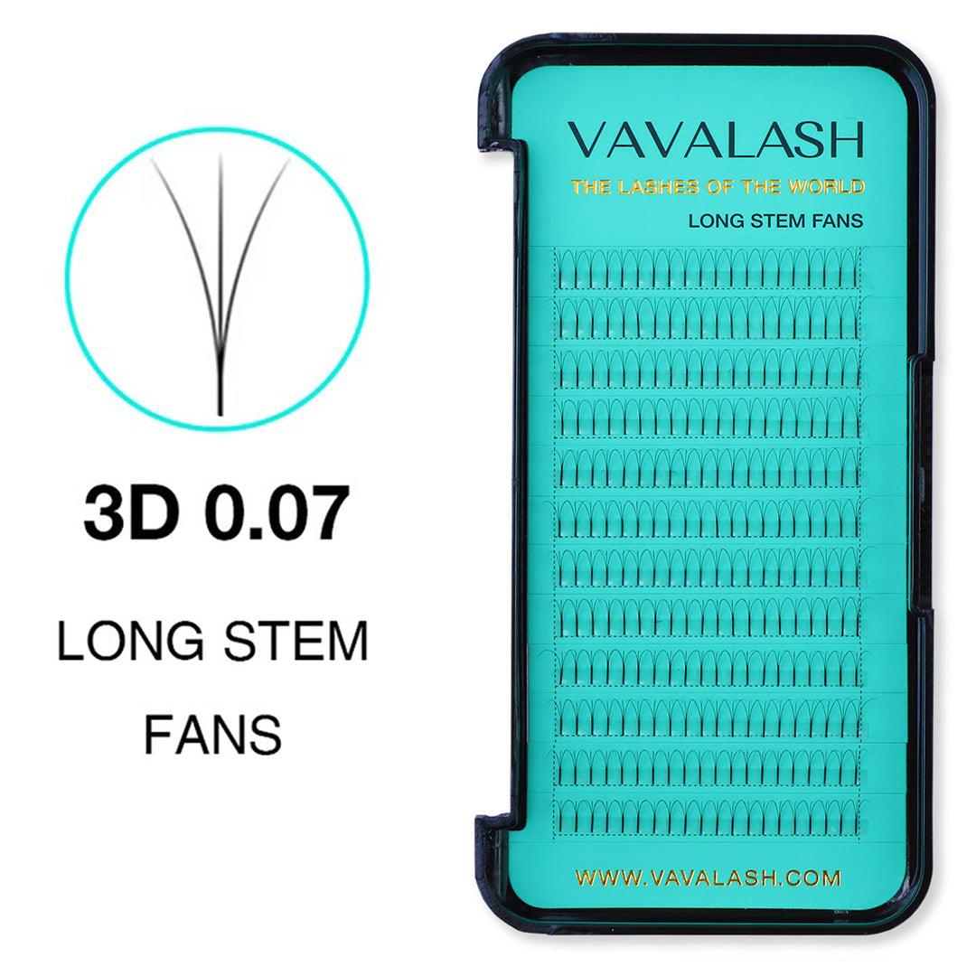 3D Long Stem Premade Volume Fans 0.07mm 12 Lines
