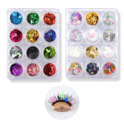 12 colors Eco-Friendly PET Decorative Sequin For Lash Extension