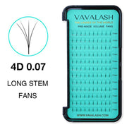 4D Long Stem Premade Volume Fans 0.07mm 12 Lines